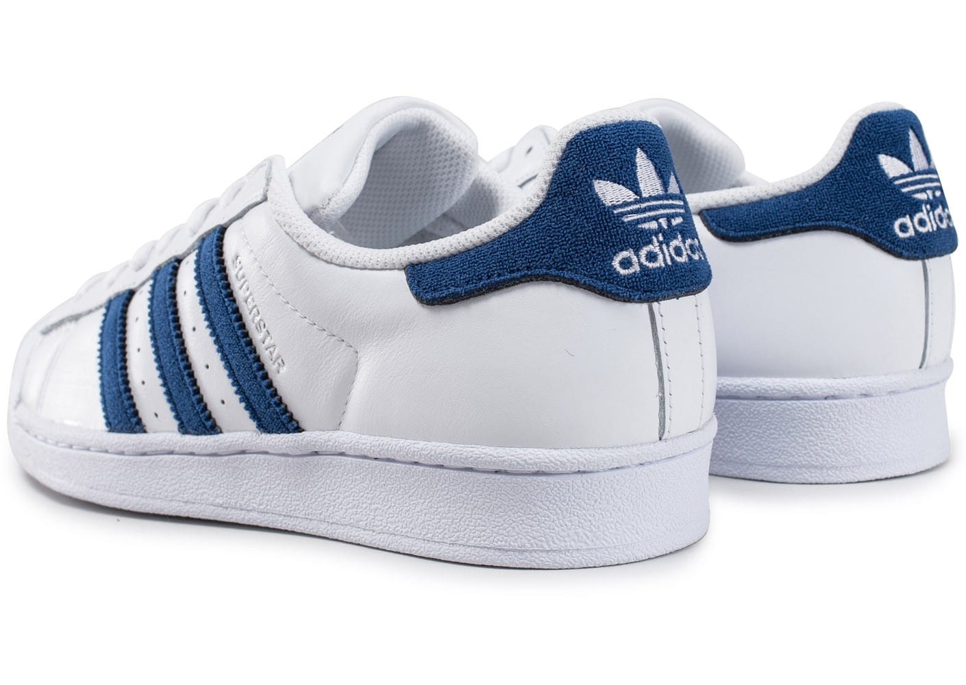 adidas superstar blanche et bleu marine